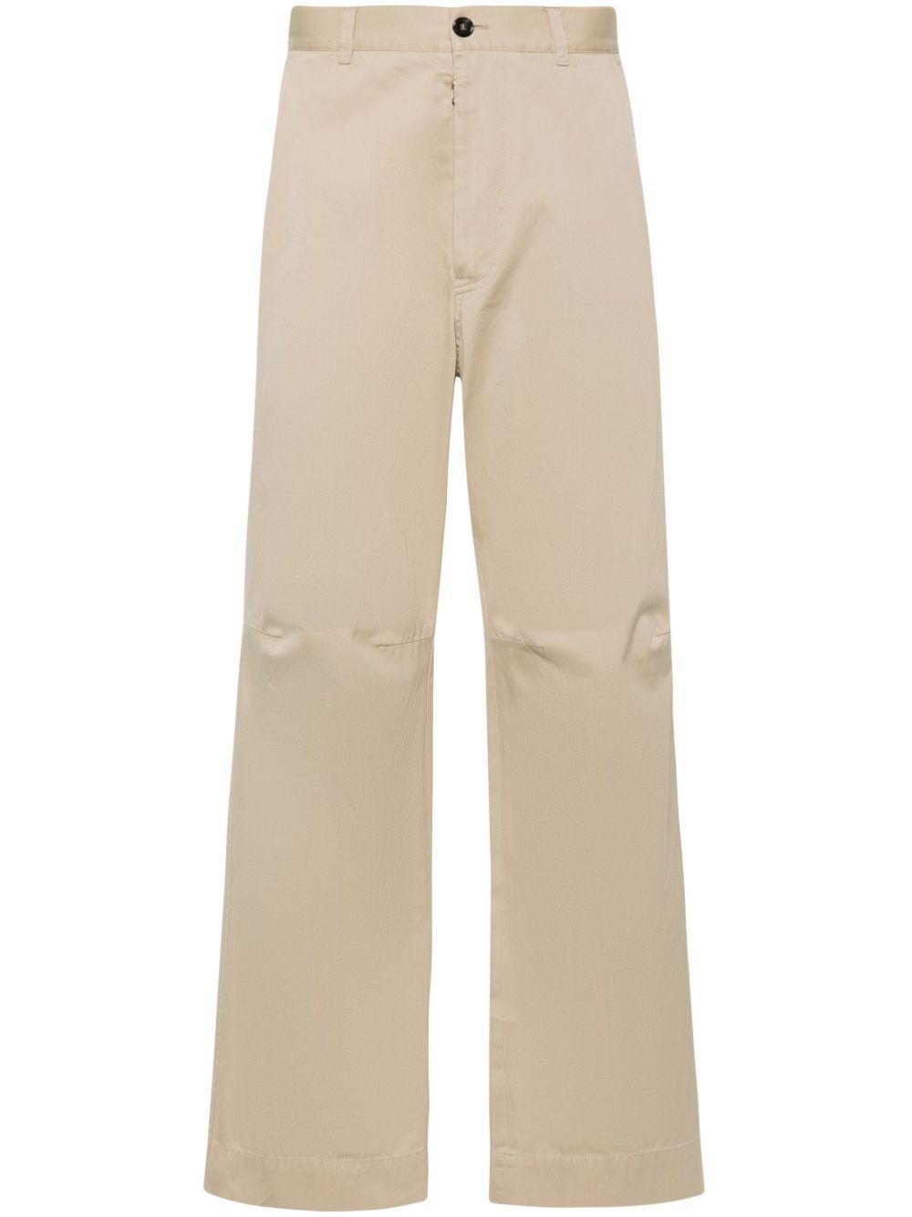 MM6 Maison Margiela 斜纹布棉阔腿裤 - 中性色
