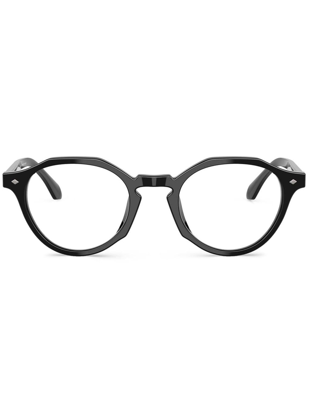 Giorgio Armani 圆框眼镜 - 黑色