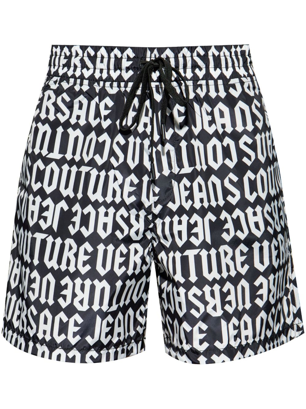 Versace Jeans Couture logo印花短裤 - 黑色
