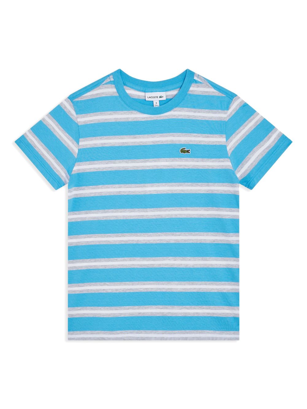 Lacoste 条纹棉T恤 - 蓝色