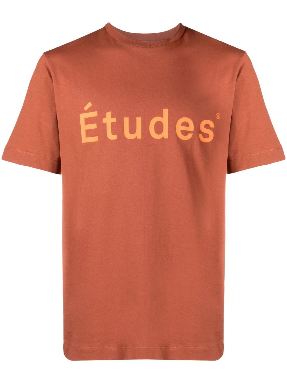 Etudes logo印花T恤 - 褐色
