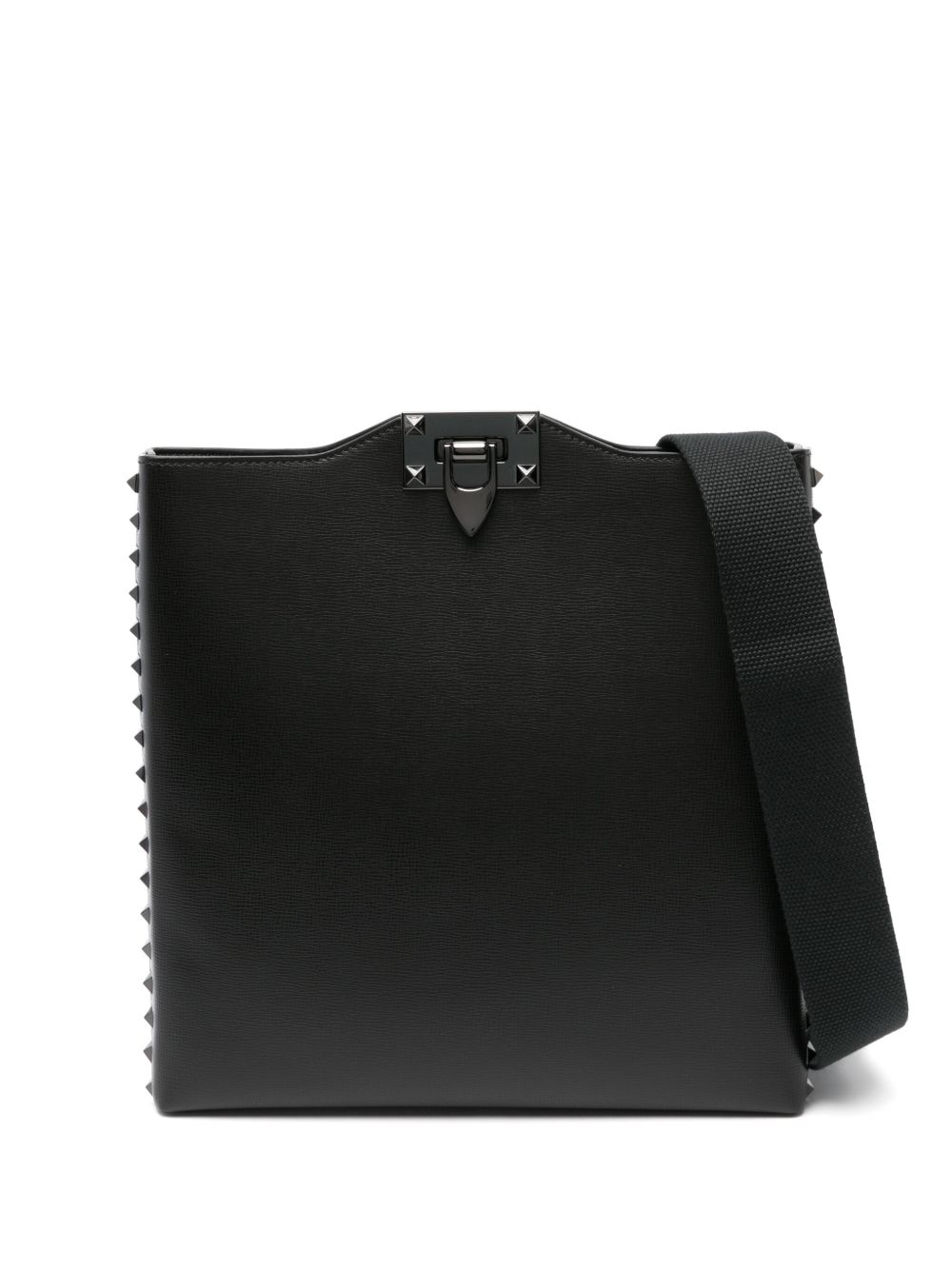 Valentino Garavani Pre-Owned Rockstud Alcove 皮质单肩包 - 黑色