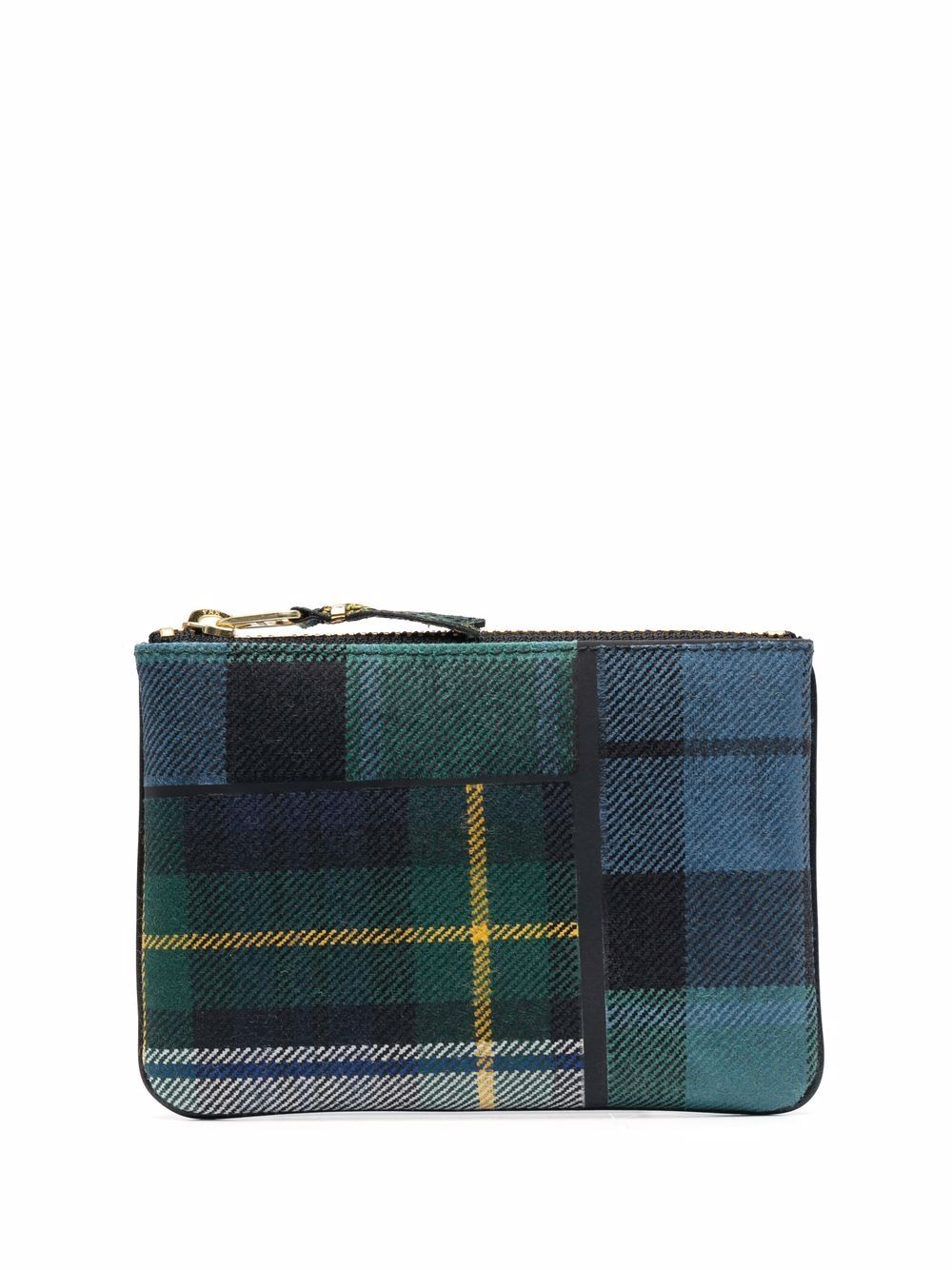 Comme Des Garçons Wallet 格纹补丁钱包 - 绿色