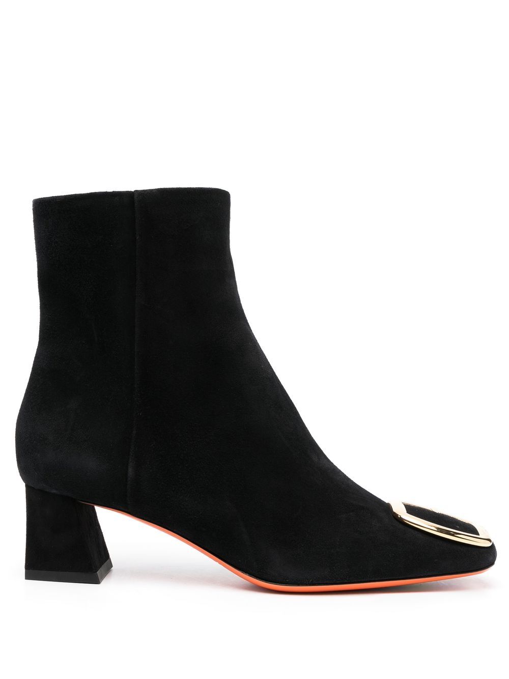 Santoni 扣环细节短靴 - 黑色