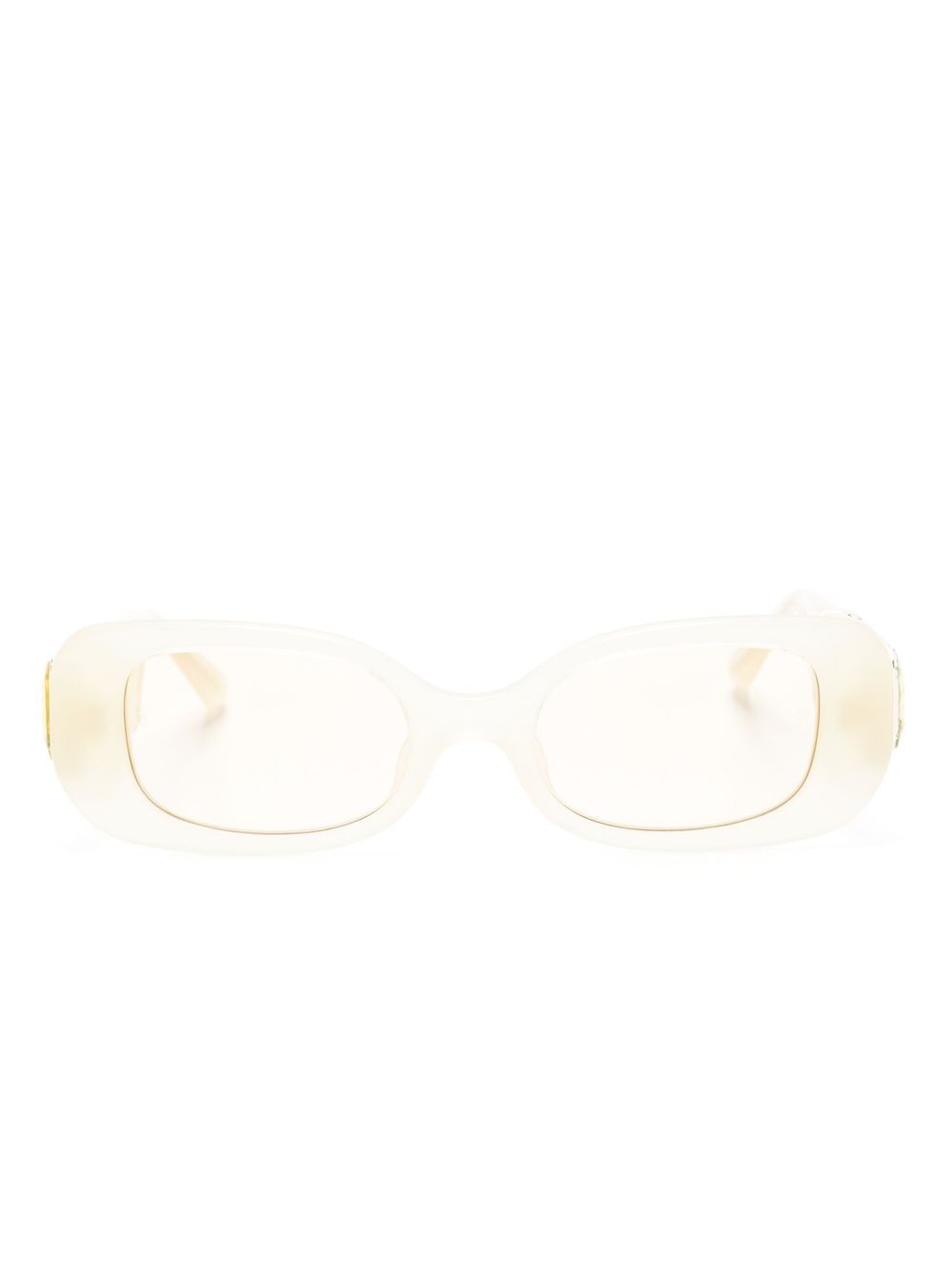 Linda Farrow x Nima Benati Lola 长方框太阳眼镜 - 黄色