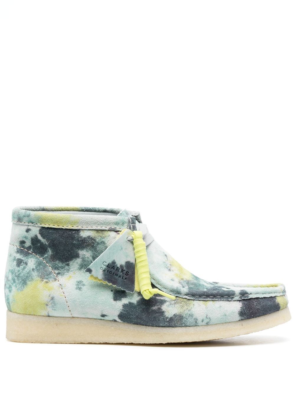 Clarks Originals 图案印花绒面皮短靴 - 蓝色
