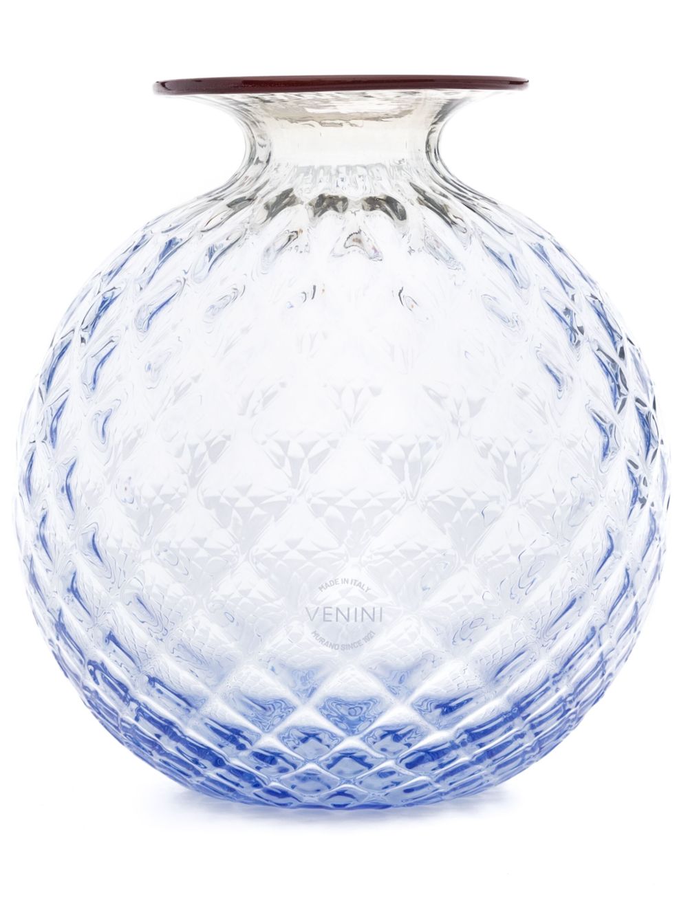 Venini Monofiori Balloton Murano 玻璃花瓶（14厘米） - 蓝色