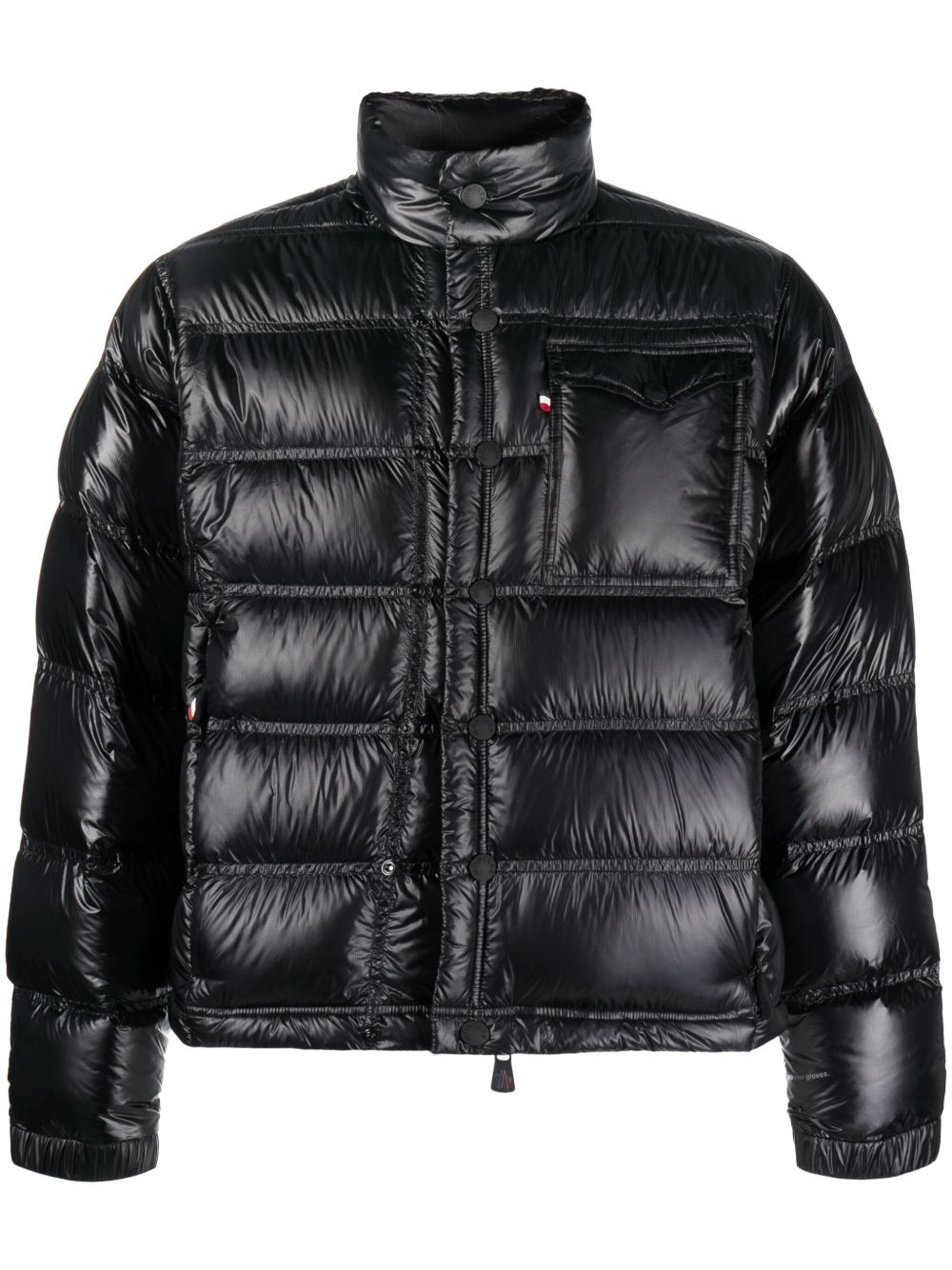Moncler Grenoble 标贴填充夹克 - 黑色