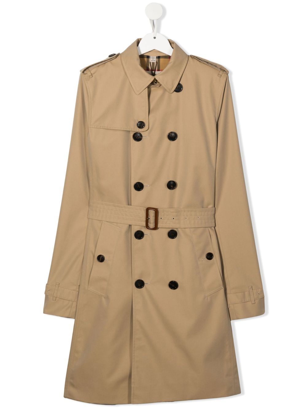 Burberry Kids 双排扣风衣 - 中性色