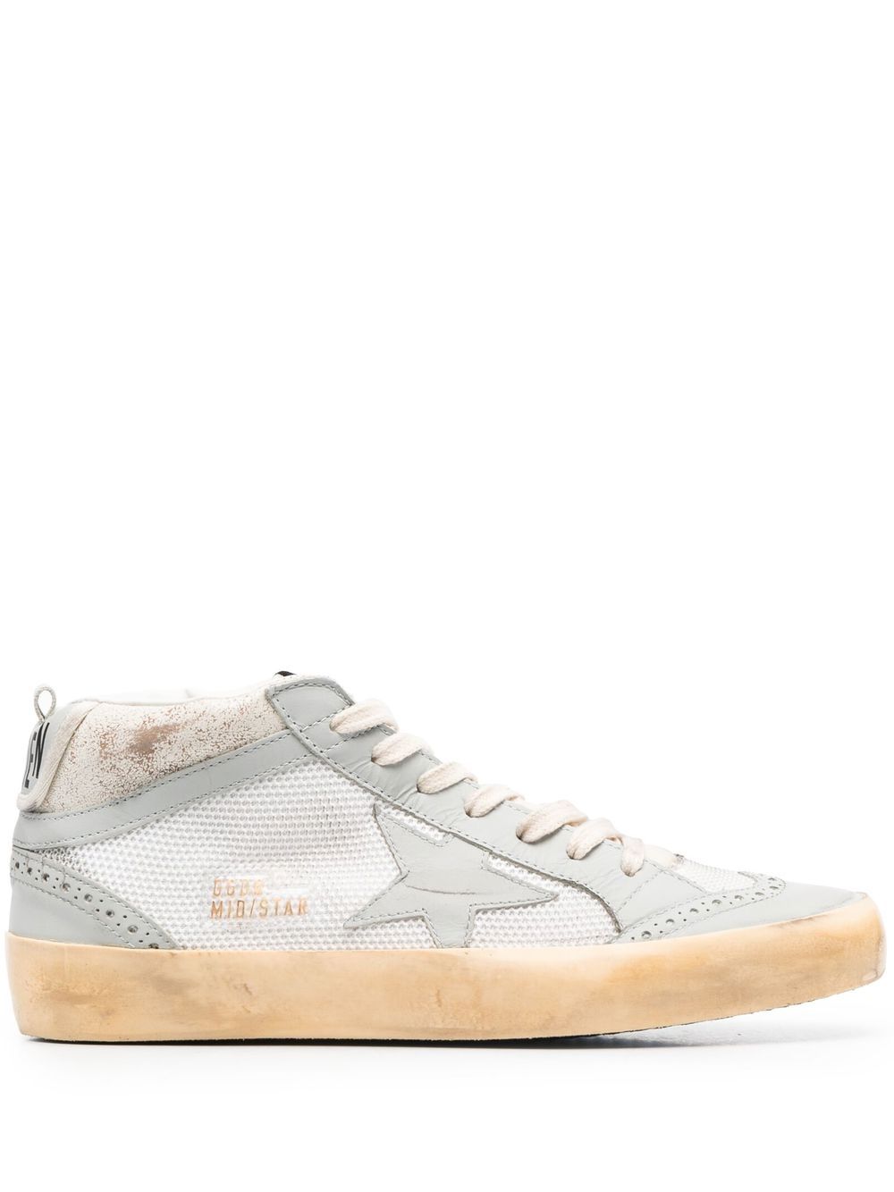 Golden Goose Mid Star 系带运动鞋 - 白色