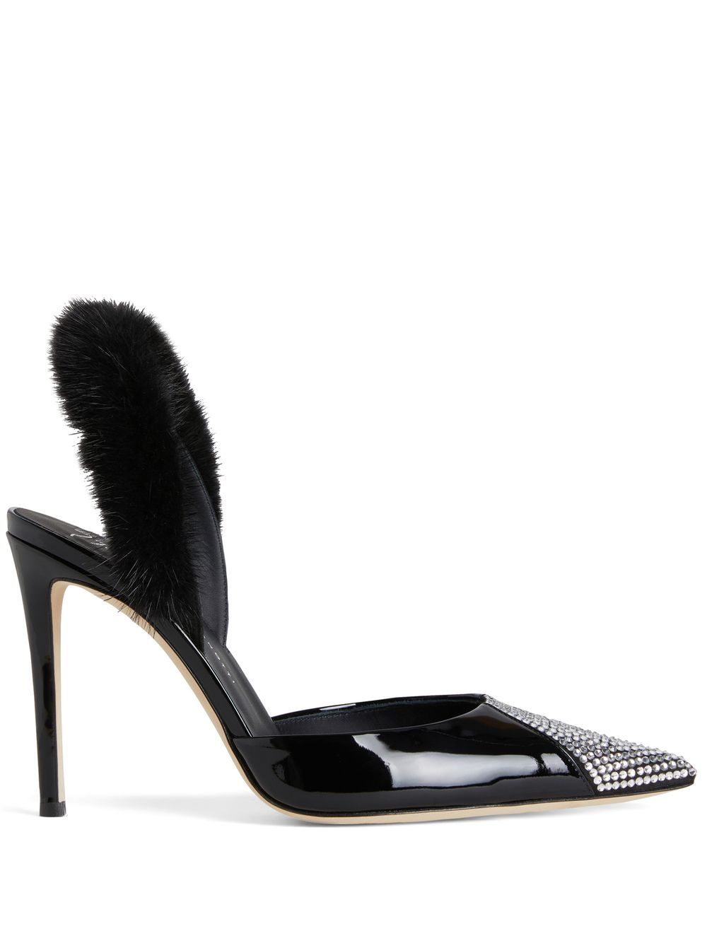 Giuseppe Zanotti Henriette Strass 缀饰高跟鞋 - 黑色