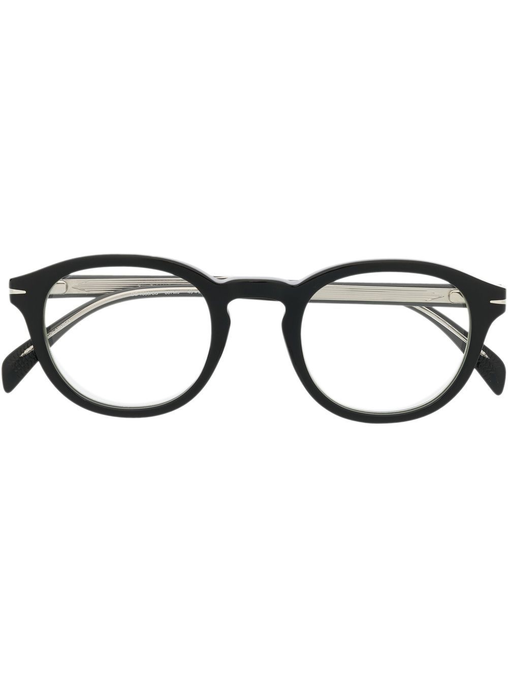 Eyewear by David Beckham 圆形镜框眼镜 - 黑色