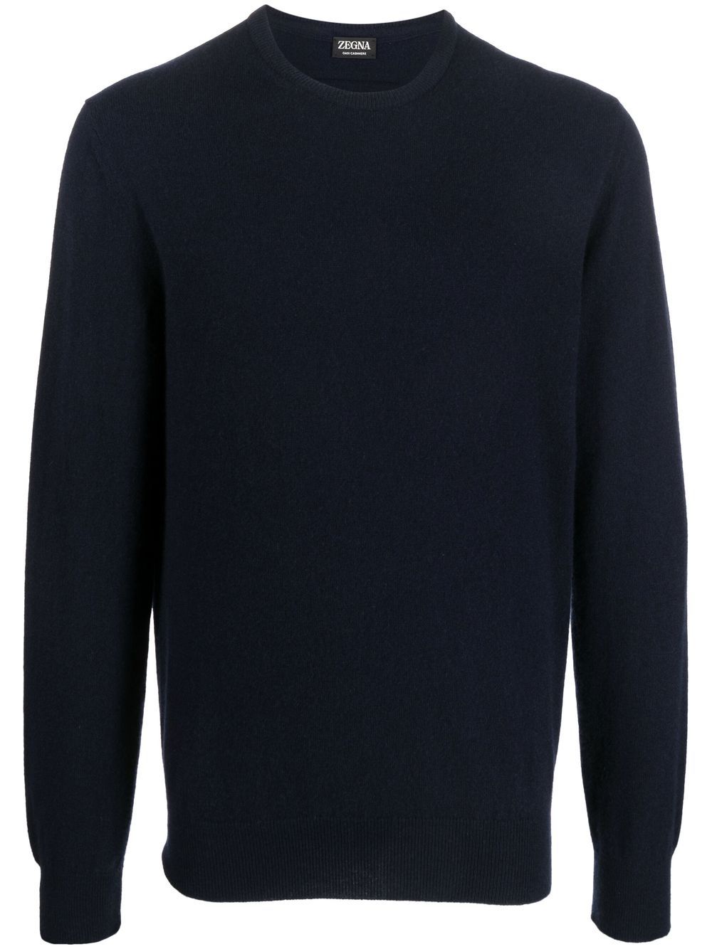 Zegna 圆领羊绒毛衣 - 蓝色
