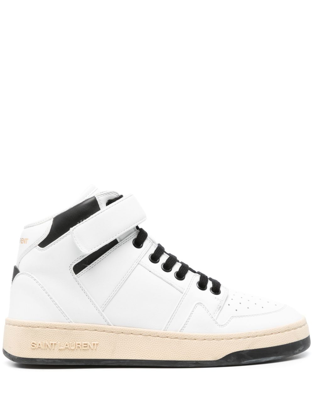 Saint Laurent LAX 皮质运动鞋 - 黑色