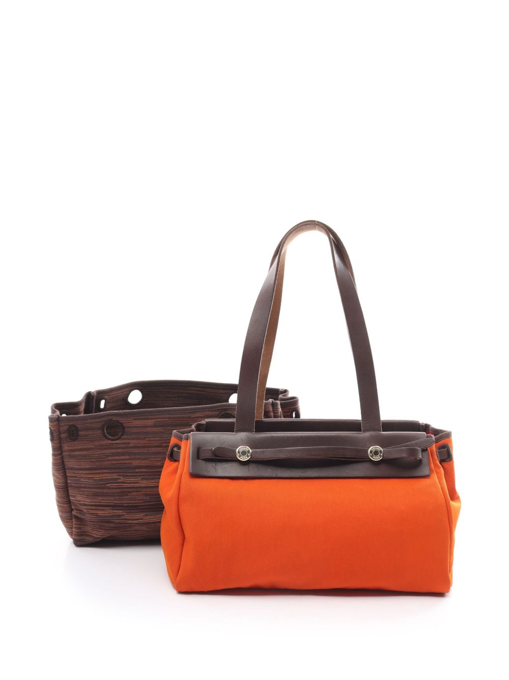 Hermès Pre-Owned Herbag 二合一单肩包（2004年典藏款） - 橘色