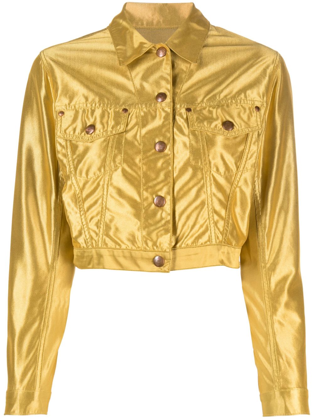 Jean Paul Gaultier Pre-Owned 金属丝面料短款夹克（1990年代典藏款） - 金色