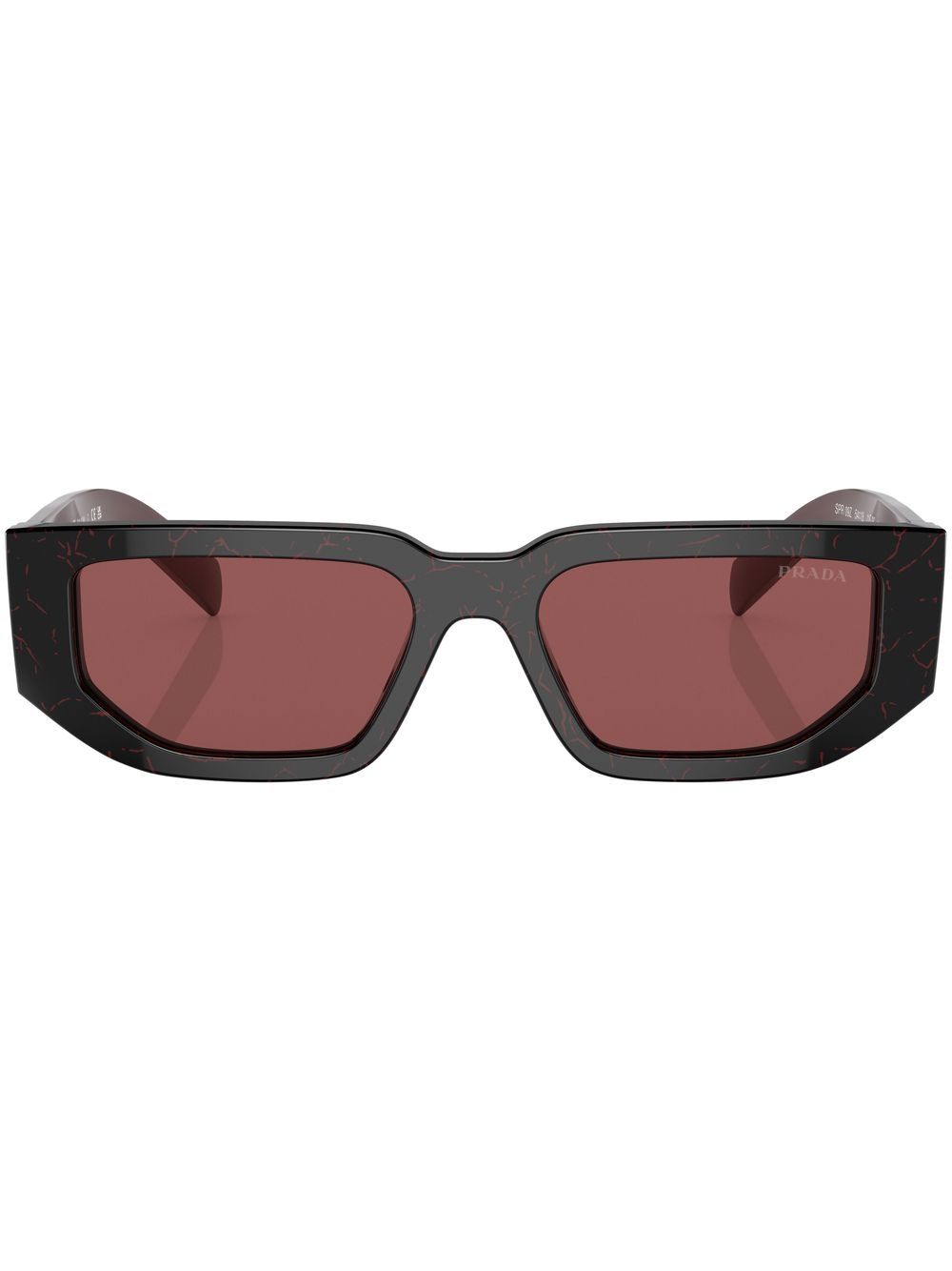 Prada Eyewear logo标牌细节太阳眼镜 - 黑色