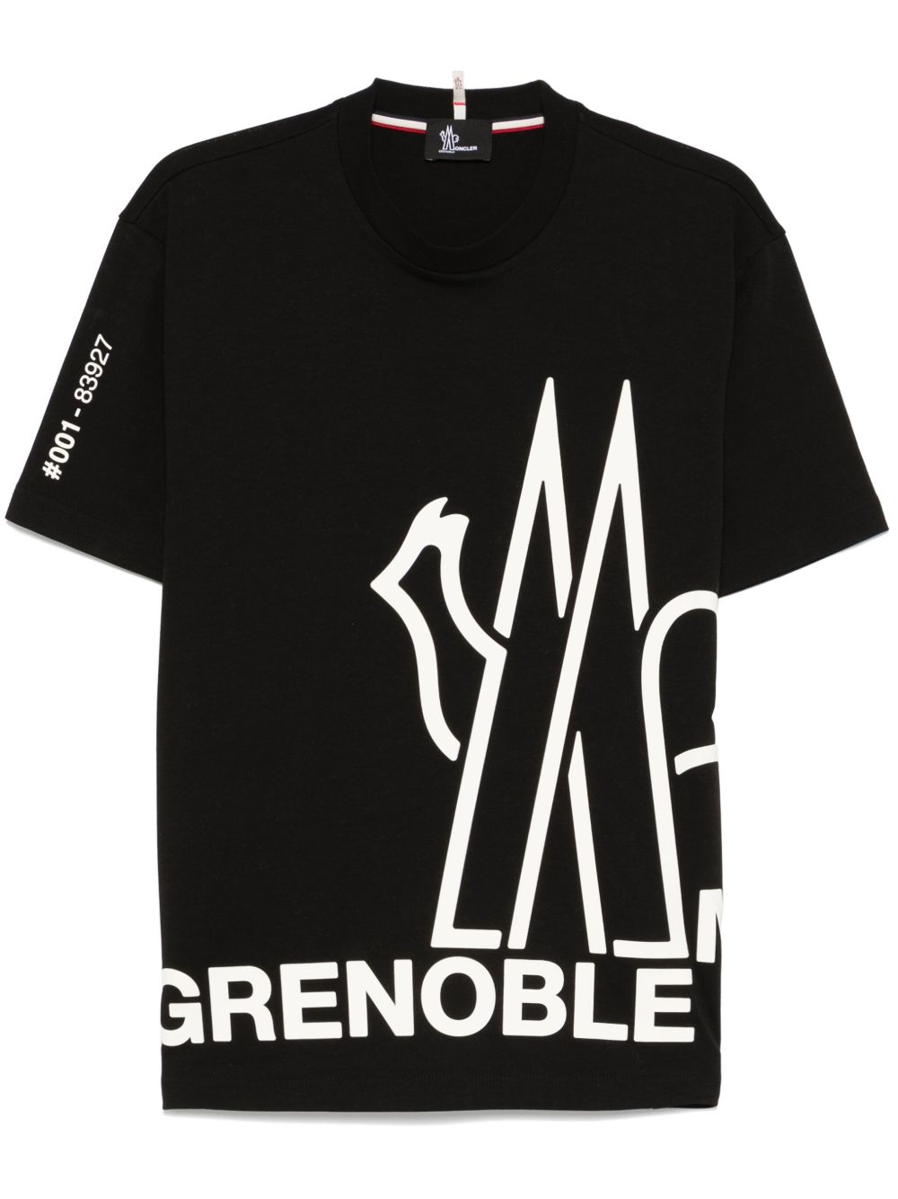 Moncler Grenoble 凸纹logo T恤 - 黑色