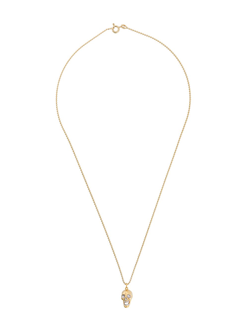 True Rocks two tone skull pendant necklace - 金属色