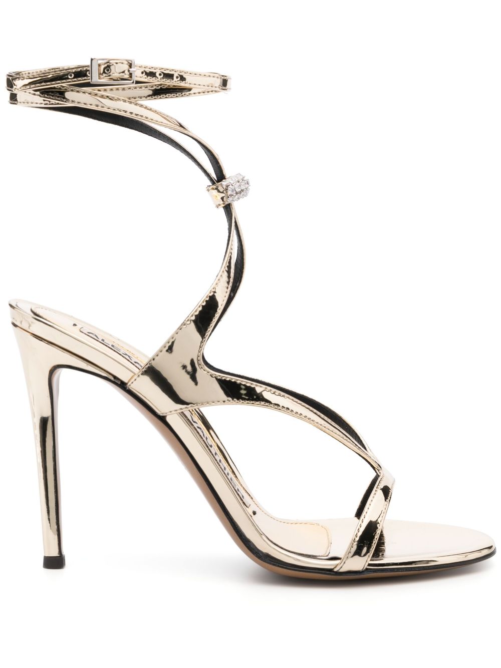 Alexandre Vauthier Smila 皮质高跟凉鞋 - 金色