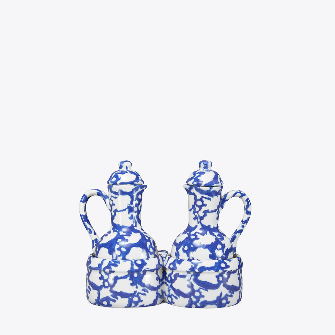 Tory Burch Spongeware Oil & Vinegar Set