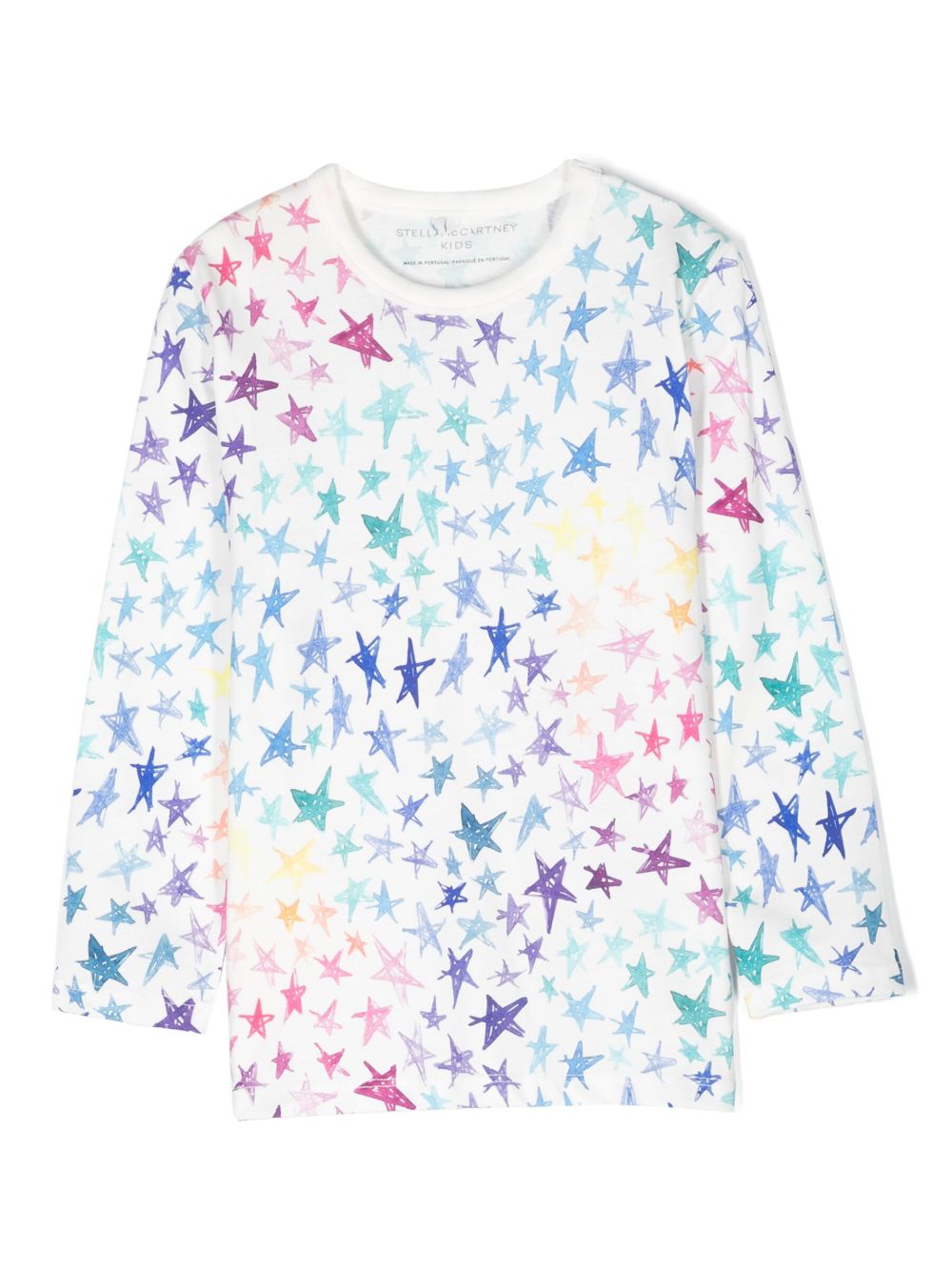 Stella McCartney Kids 星星印花棉T恤 - 白色