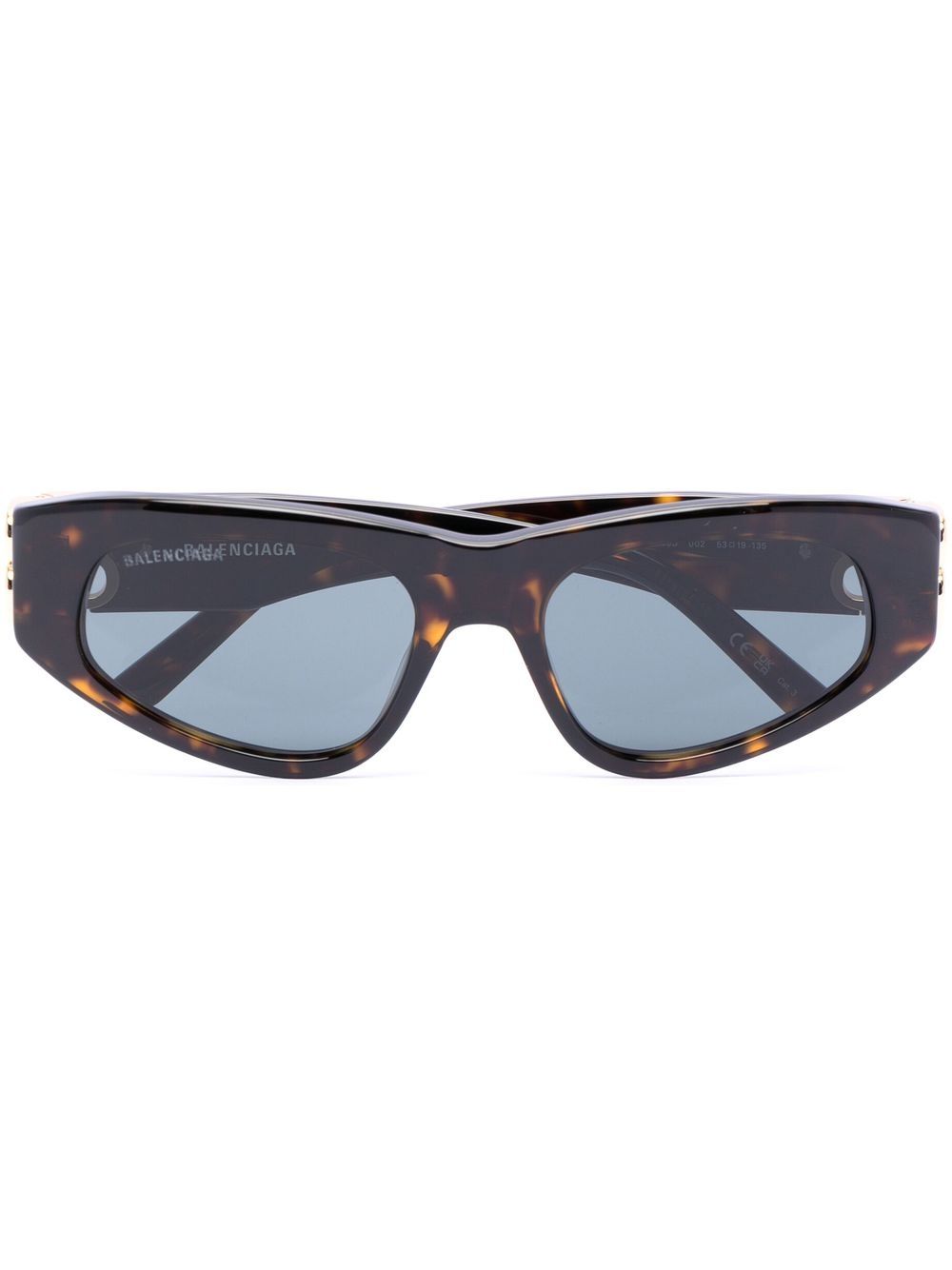 Balenciaga Eyewear Dynasty 猫眼框太阳眼镜 - 褐色