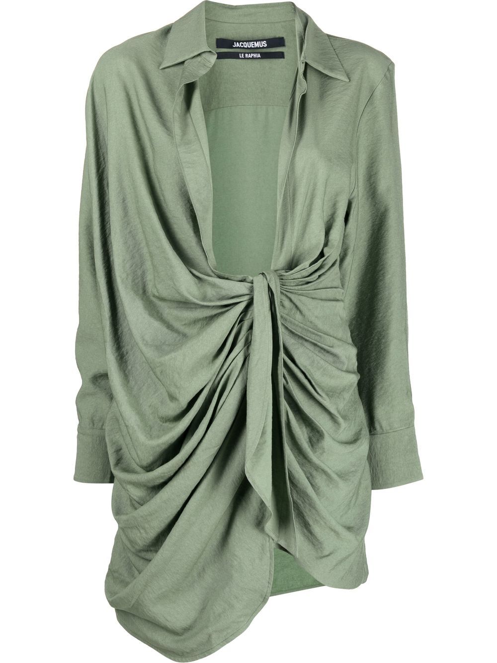 Jacquemus La Robe Bahia 垂坠衬衫裙 - 绿色