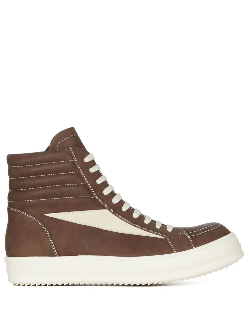 Rick Owens 绒面高帮板鞋 - 褐色