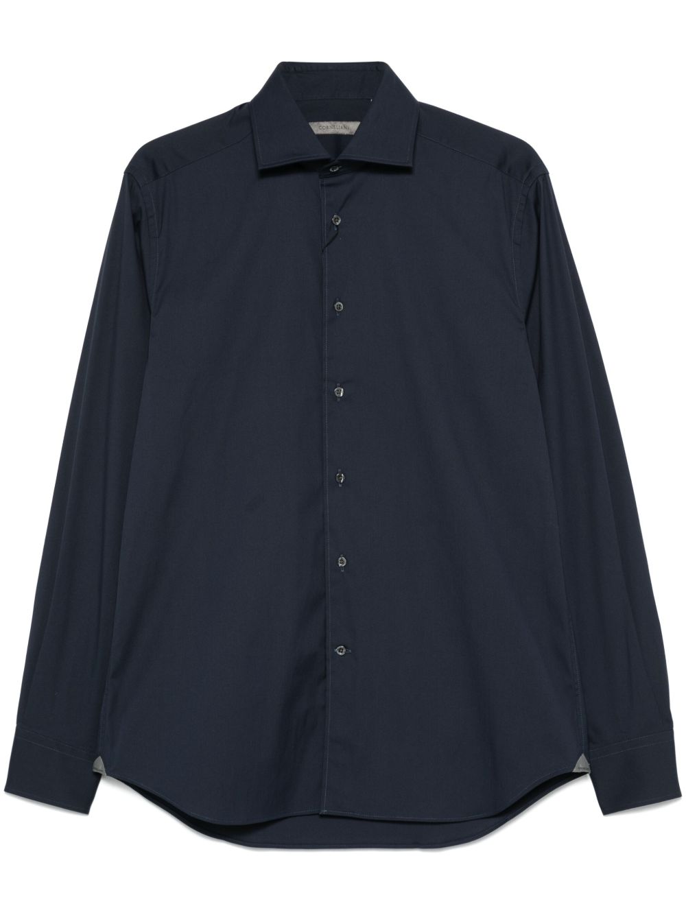 Corneliani 经典翻领衬衫 - 蓝色