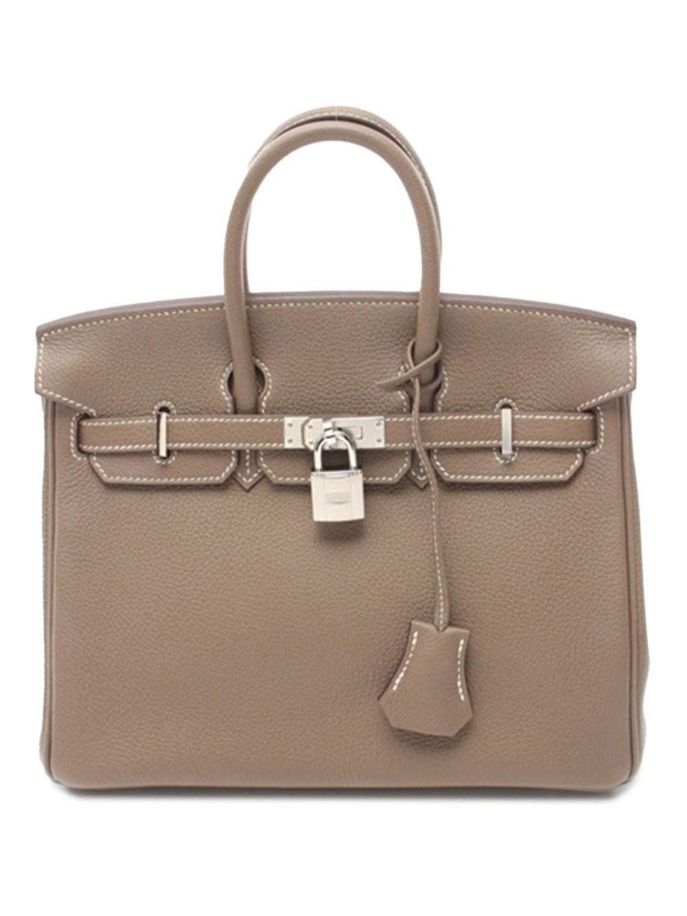 Hermès Pre-Owned Togo Birkin Retourne 25 手提包（2023年典藏款） - 褐色