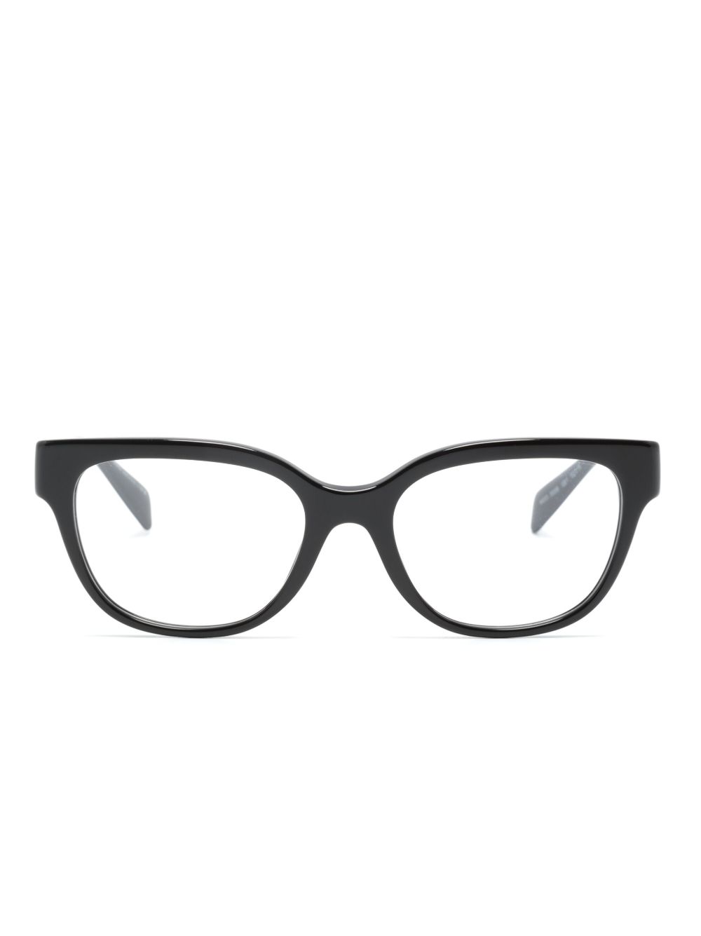 Versace Eyewear Greca 细节圆框眼镜 - 黑色