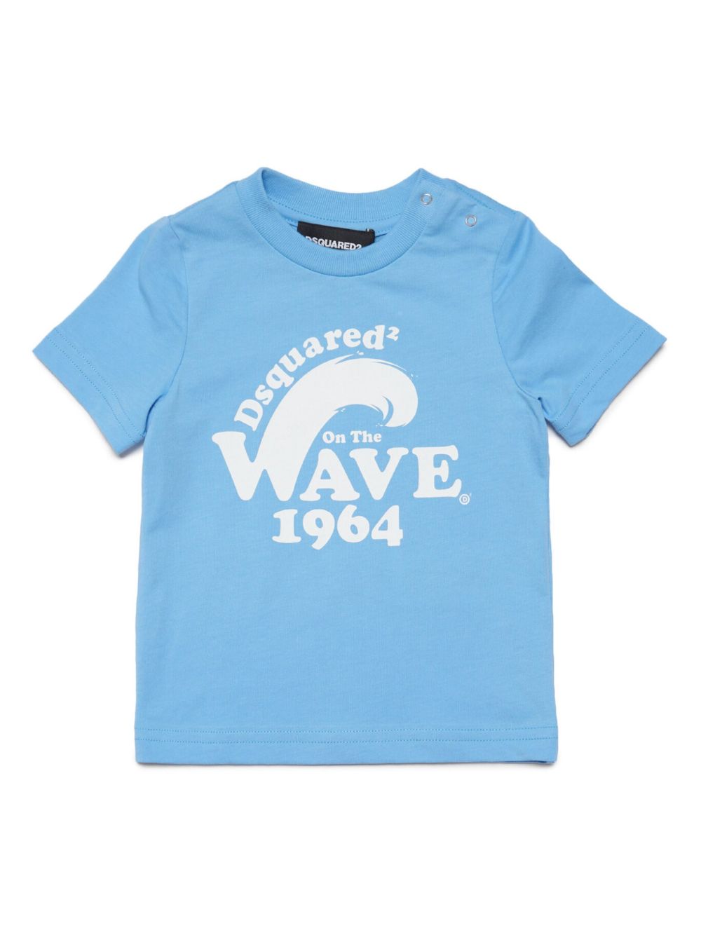 DSQUARED2 KIDS Wave 1964 印花棉T恤 - 蓝色
