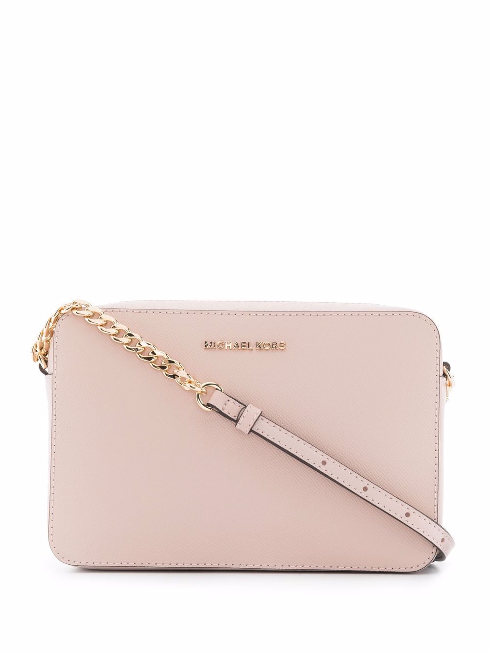 Michael Michael Kors Jet Set 大号皮质斜挎包 - 粉色