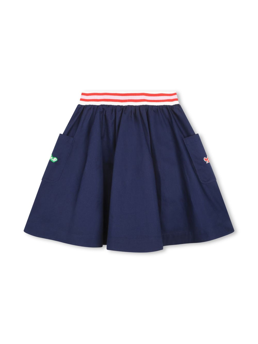 Kenzo Kids 标贴棉半身裙 - 蓝色