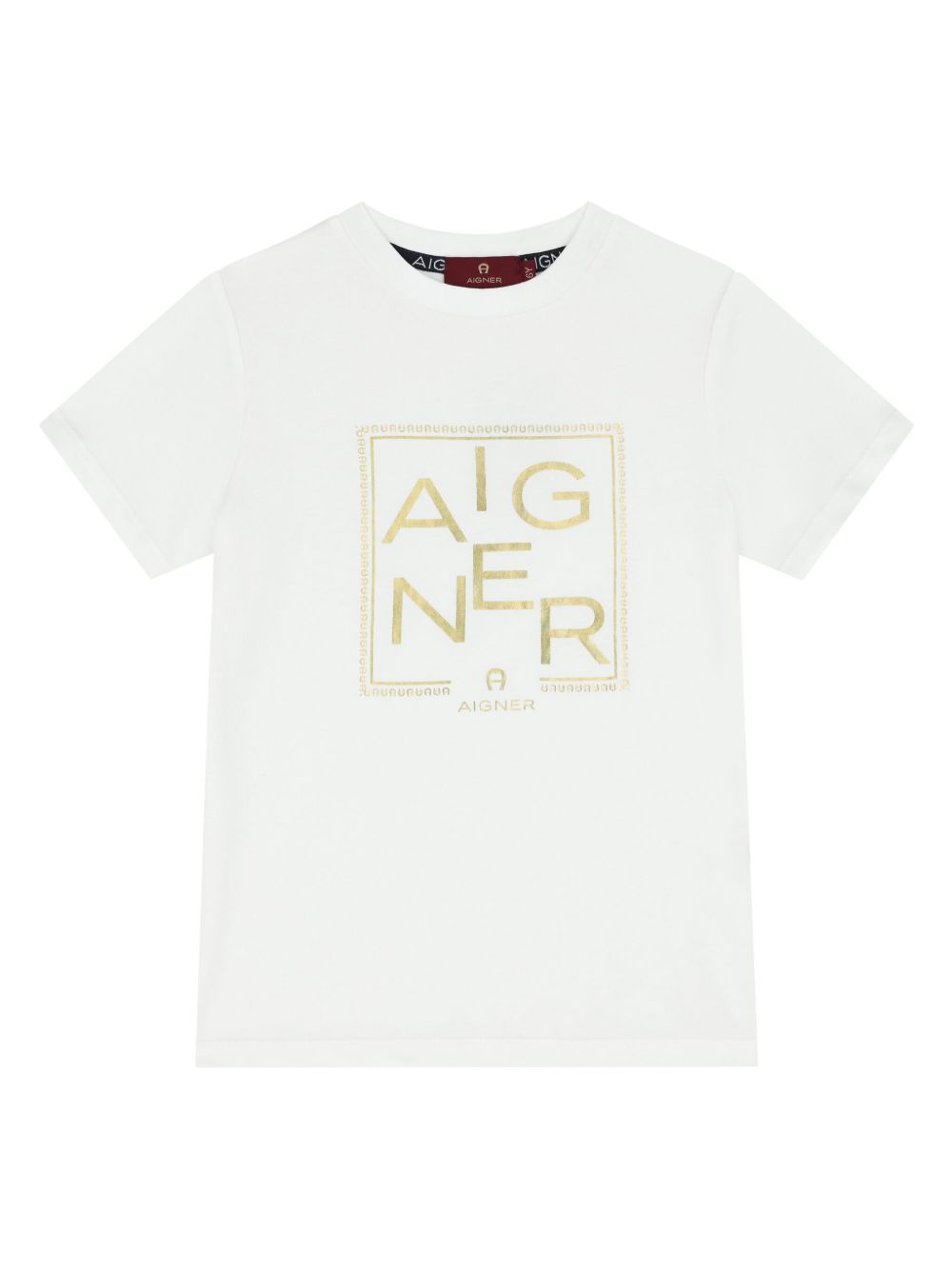Aigner Kids 印花棉T恤 - 白色