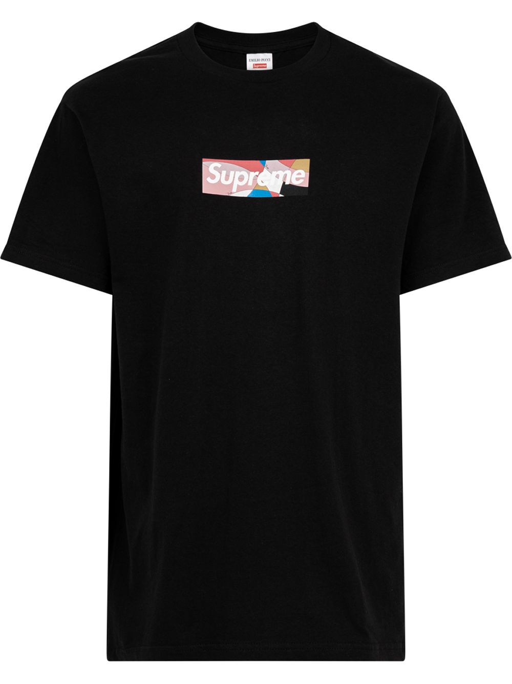 Supreme x Emilio Pucci Box Logo T恤 - 黑色
