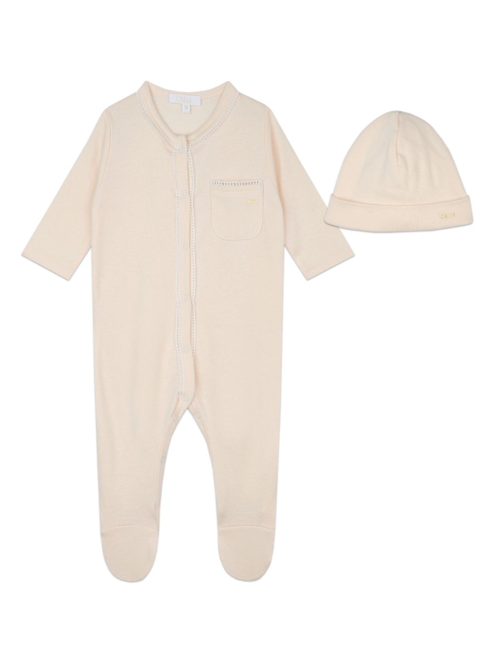 Chloé Kids 棉睡衣衬衫 - 中性色