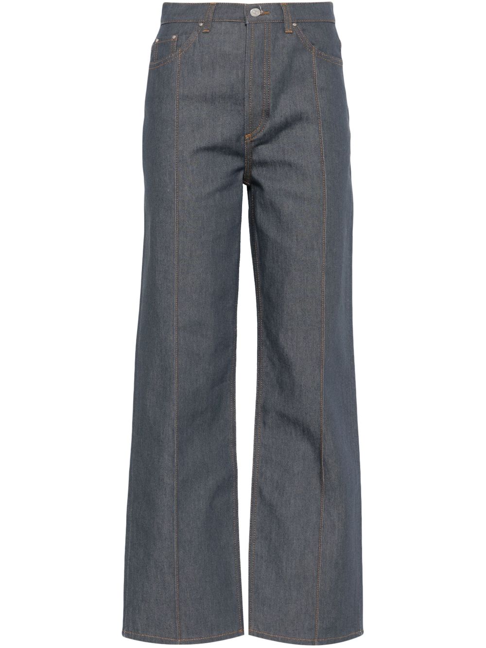 Claudie Pierlot 高腰直筒牛仔裤 - 蓝色