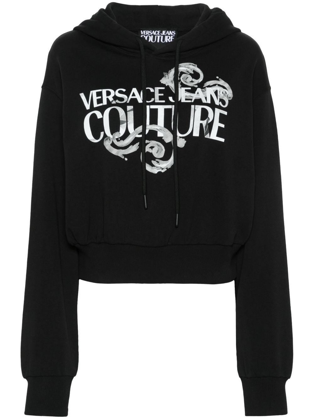 Versace Jeans Couture Watercolour Couture logo连帽衫 - 黑色