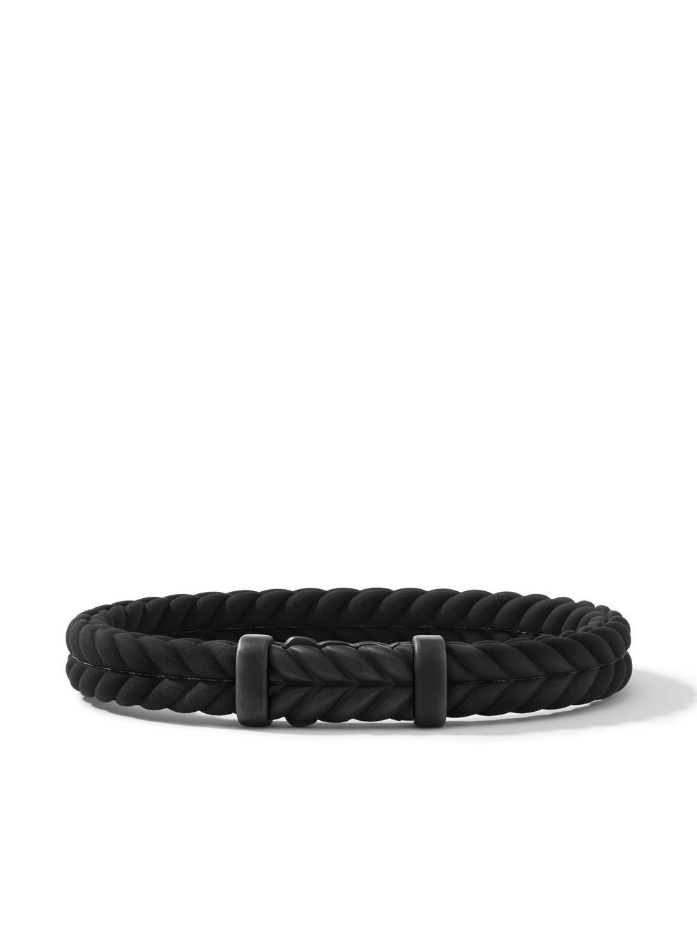 David Yurman Chevron 编织手链 - 黑色