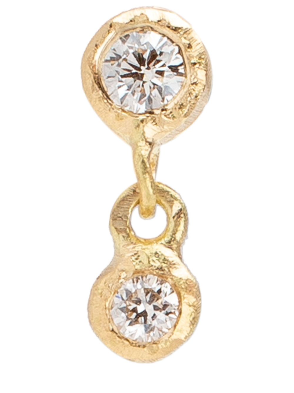 Yasuko Azuma 18kt yellow gold diamond drop earring - 金色