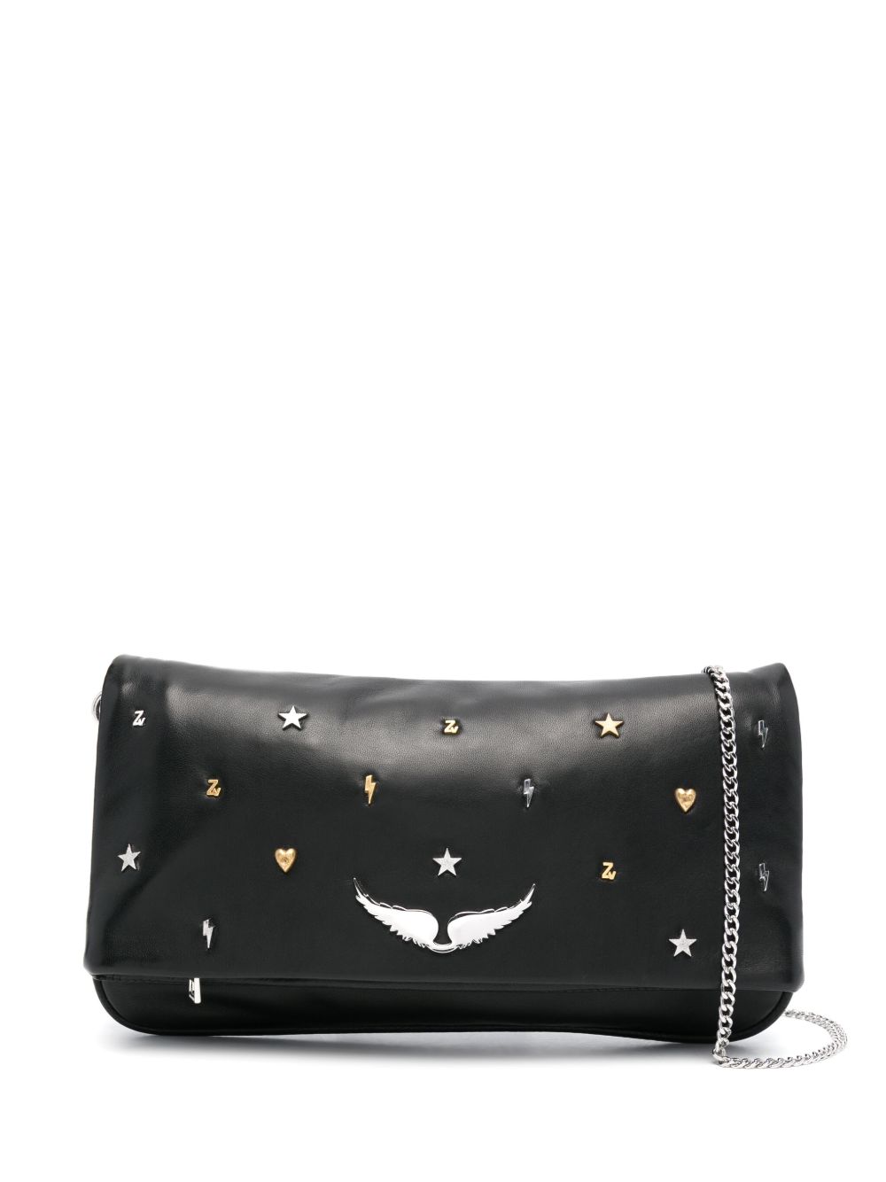 Zadig&Voltaire Rock Lucky Charms 皮质手拿包 - 黑色