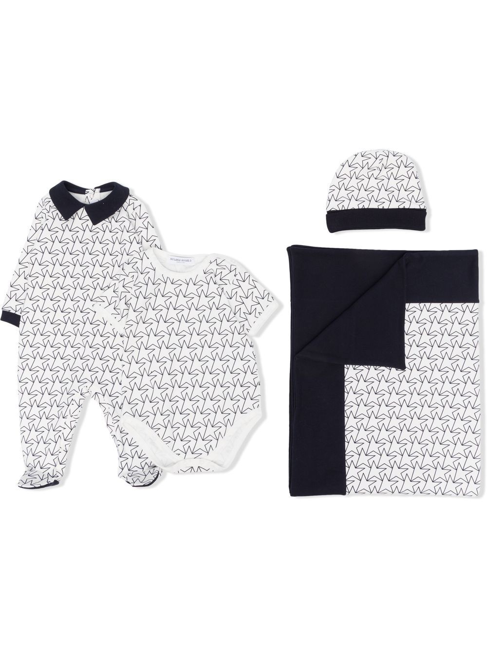 Golden Goose Kids 星星印花连体衣套装 - 白色