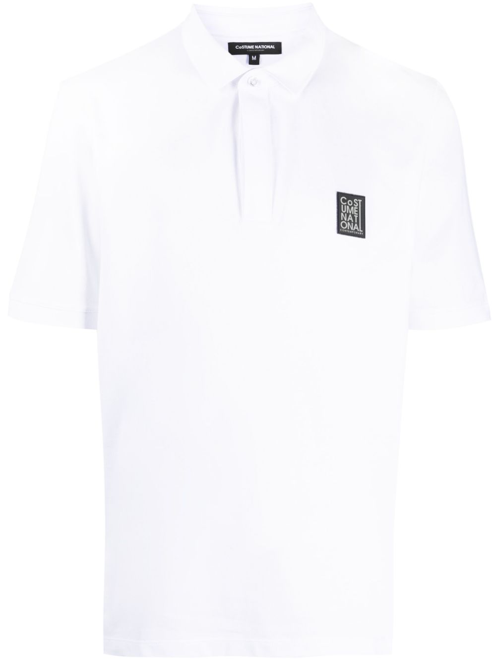 costume national contemporary 标贴珠地布polo衫 - 白色