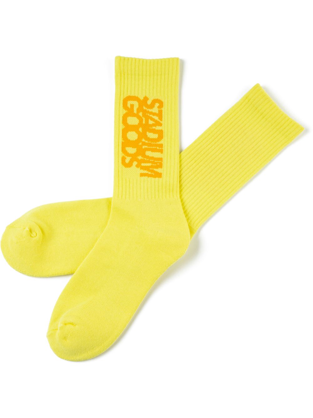 STADIUM GOODS® logo刺绣针织袜 - 黄色