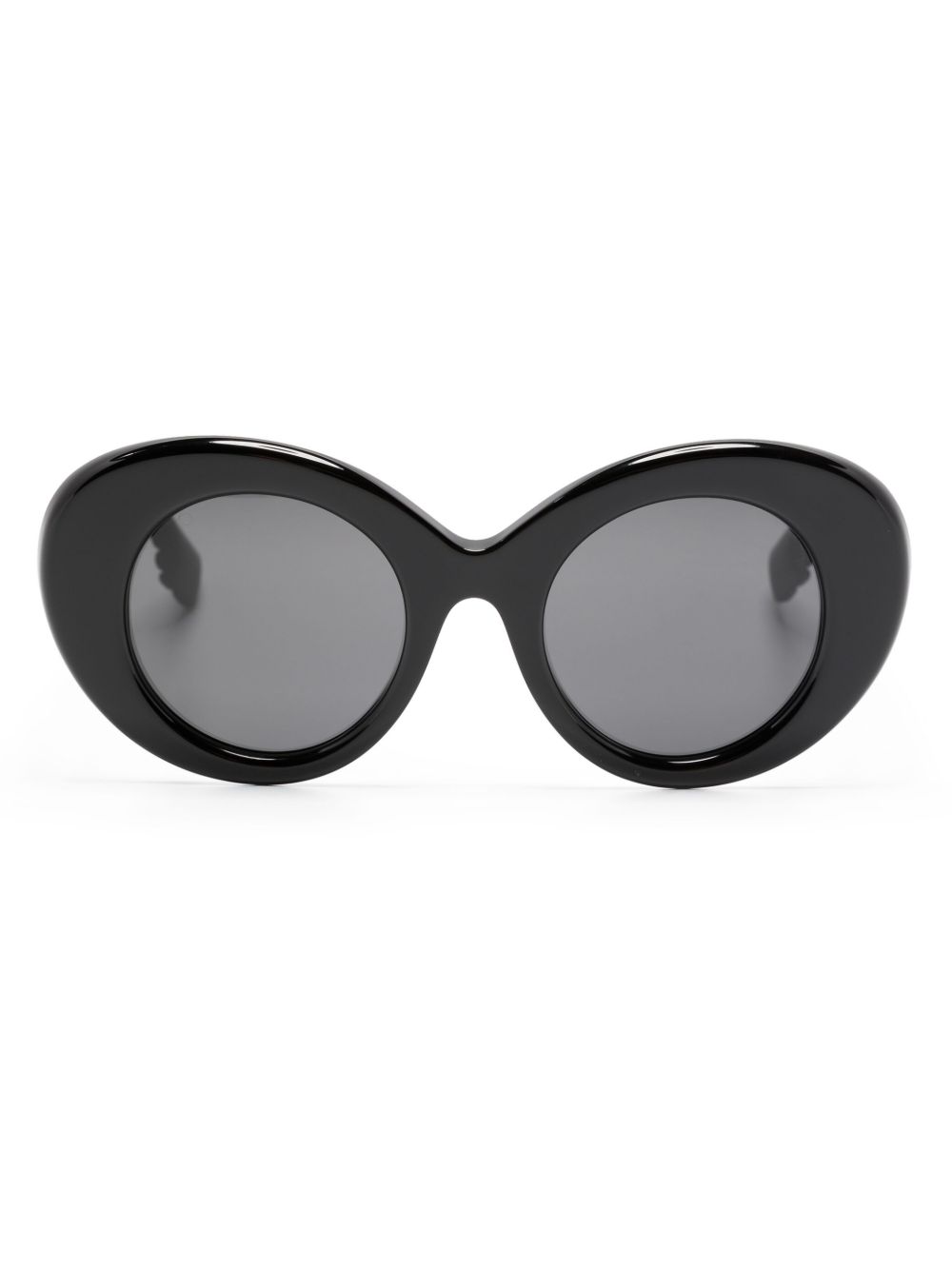 Burberry Eyewear 超大圆框太阳眼镜 - 黑色