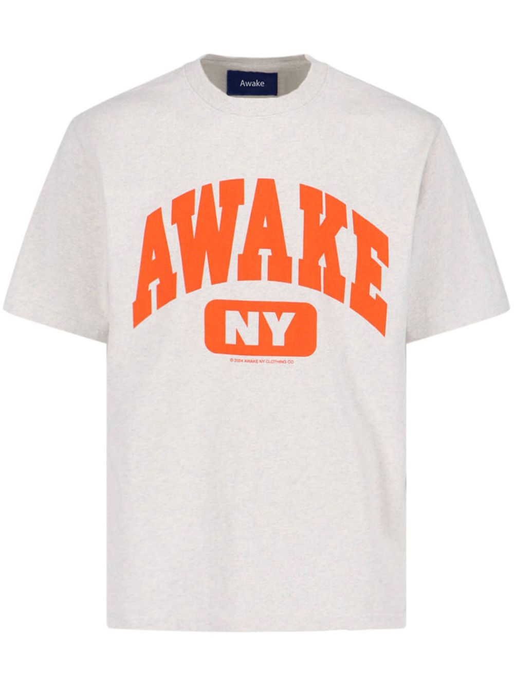 Awake NY logo印花T恤 - 灰色