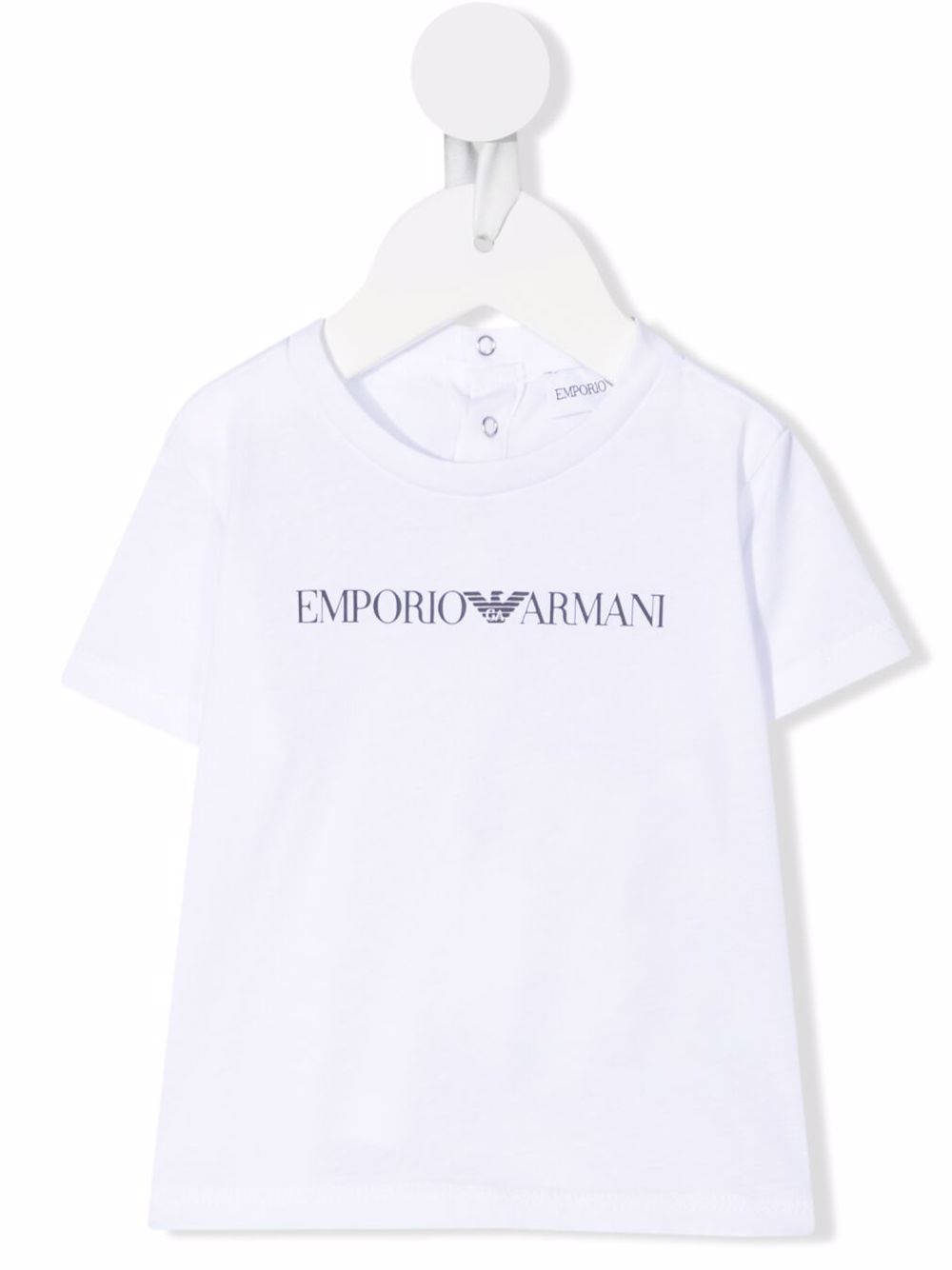 Emporio Armani Kids logo印花T恤 - 白色