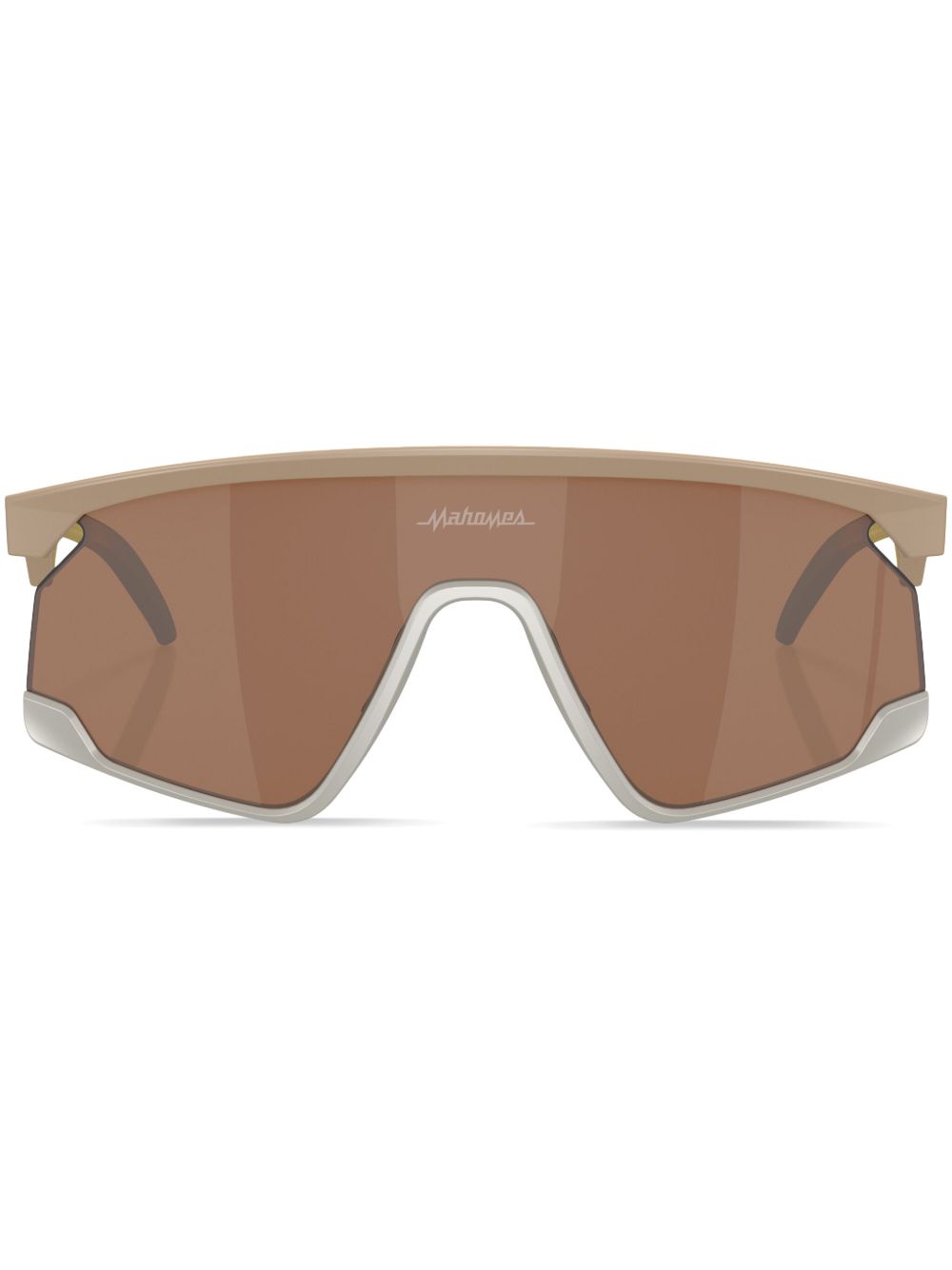 Oakley logo印花超大框太阳眼镜 - 褐色